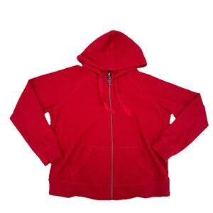Torrid Sleep Women’s Size 2X Heavy Red Hacci Ribbed Lounge Zip Hoodie